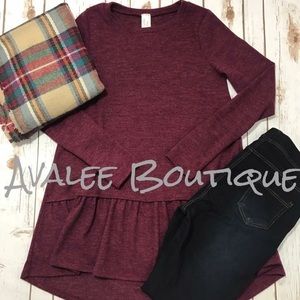 Ruffle bottom sweater